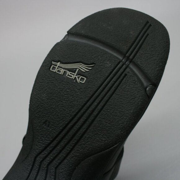 Dansko Ladies 41(10.5-11) Kitty Pleated Black Mary Jane Buckle Strap Shoes Clogs - Picture 10 of 12